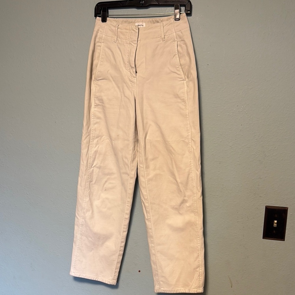 Wilfred High Rise Wide Leg Khaki Pants Size 0
